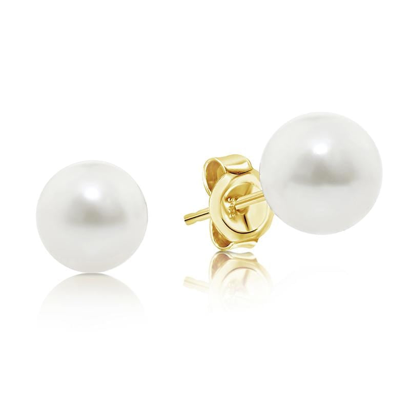 9kt Yellow Gold Freshwater Pearl Studs - Matthews Jewellers