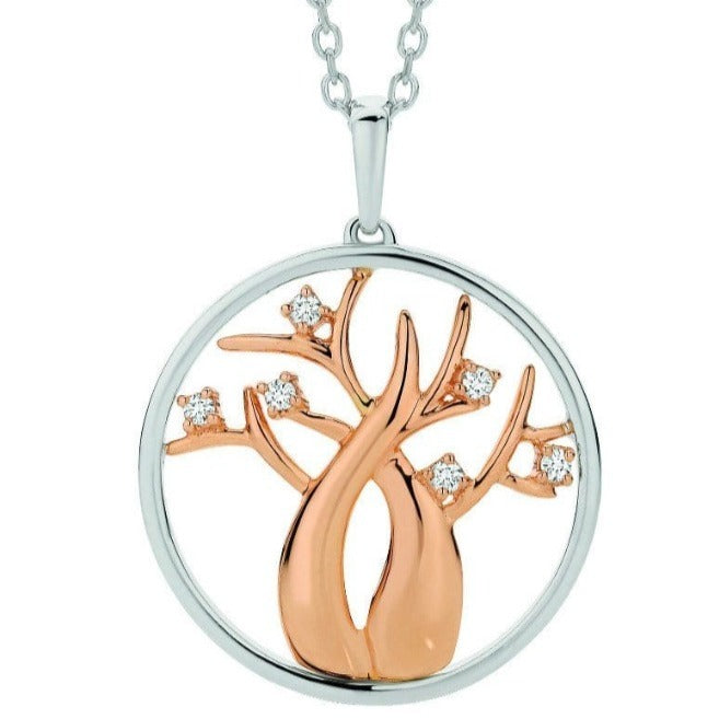 Dreamtime "Boab Tree of Life" Argyle Diamond Pendant