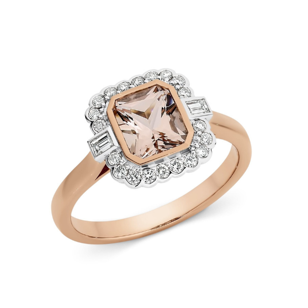 Morganite radiant deals cut