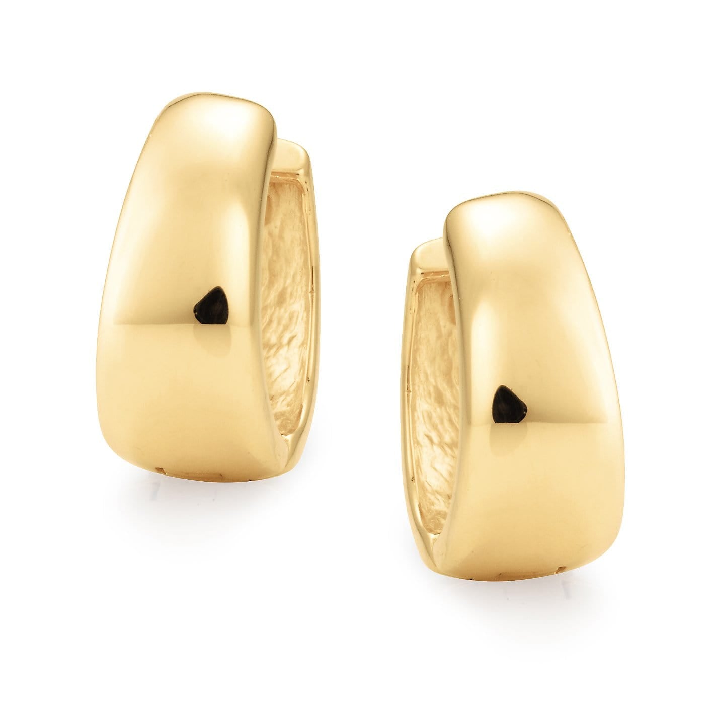 Hinged Tapered Gold Huggies - Matthews Jewellers