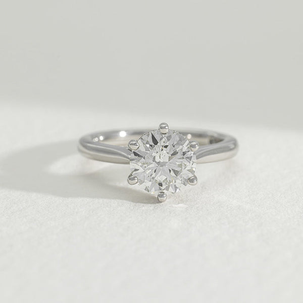 Dawn | 2ct Round Natural Diamond Engagement Ring