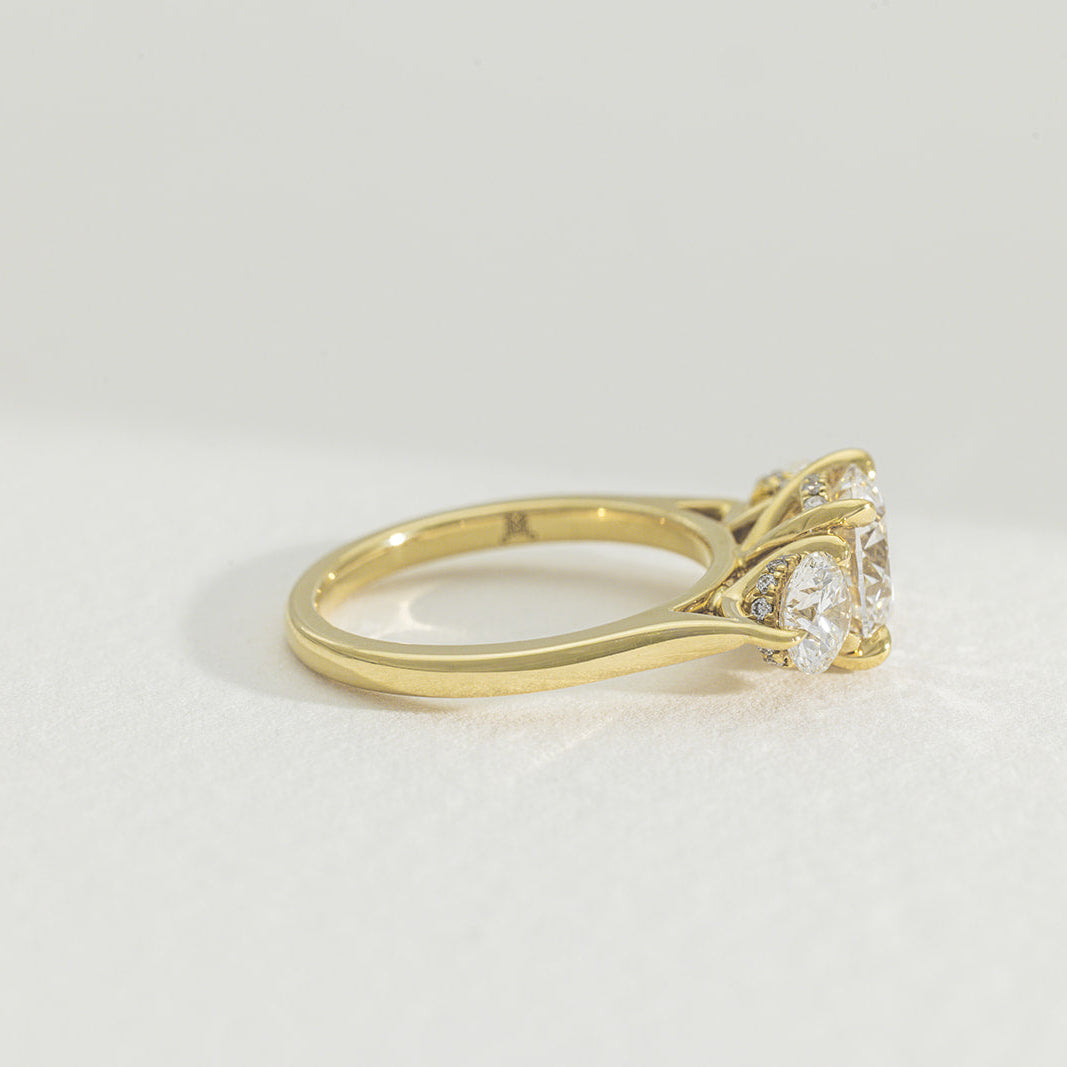 Laila | 3ct Round Lab Grown Diamond Engagement Ring