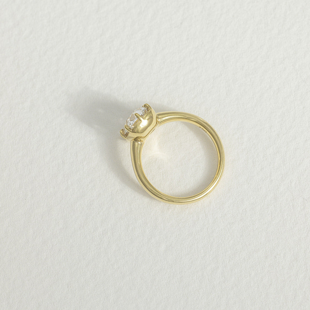 Adaline | 3ct Old Mine Cushion Lab Grown Diamond Engagement Ring