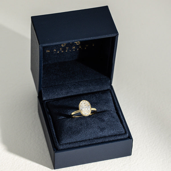 Bezel Helena | 2.54ct Oval Lab Grown Diamond Engagement Ring
