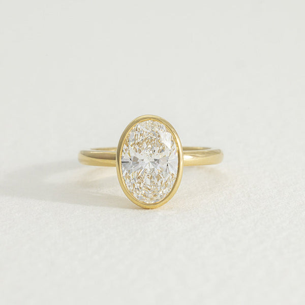 Bezel Helena | 2.54ct Oval Lab Grown Diamond Engagement Ring