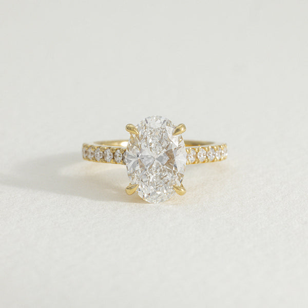 Pave Helena | 3ct Oval Lab Grown Diamond Engagement Ring