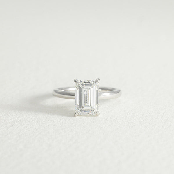 Edith | 3ct Emerald Cut Lab Grown Diamond Engagement Ring