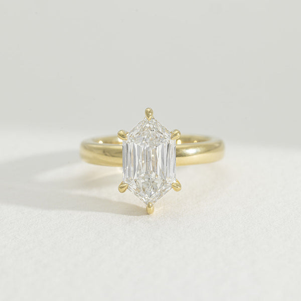 Azalea | 3.01ct Hexagon Lab Grown Diamond Engagement Ring