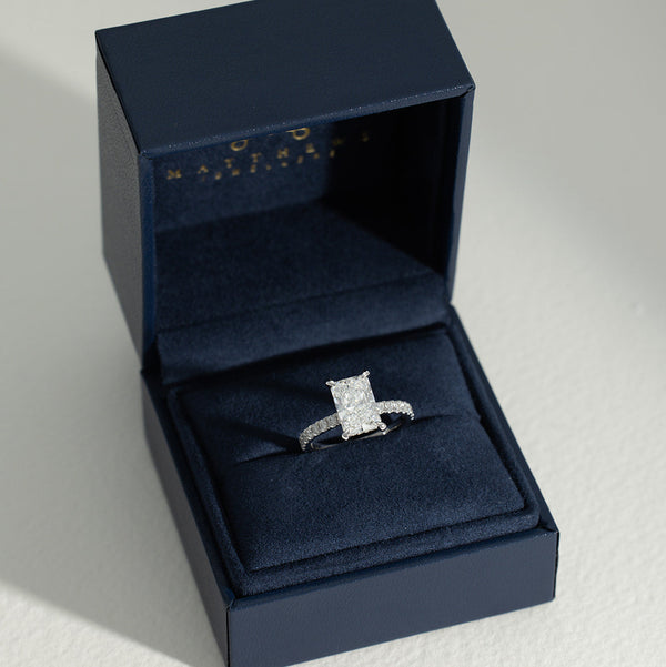 Pave Sofia | 2.5ct Radiant Cut Lab Grown Diamond Engagement Ring