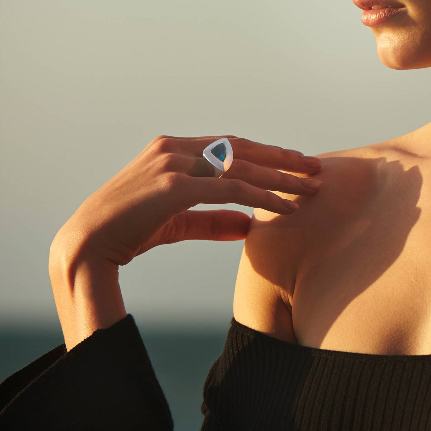 South Atlantic Blue Topaz Ring