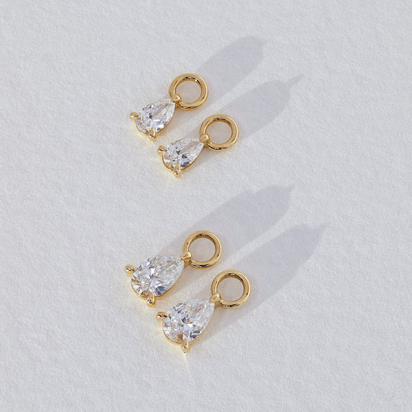 Lustre Pear Diamond Earring Charm