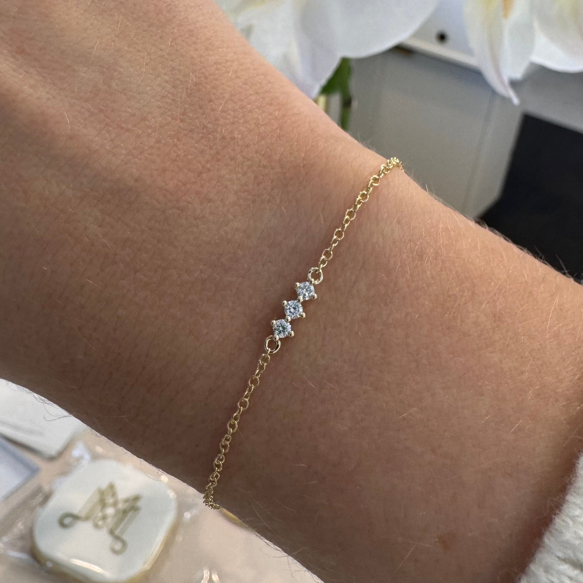 Triple Row Diamond Bracelet