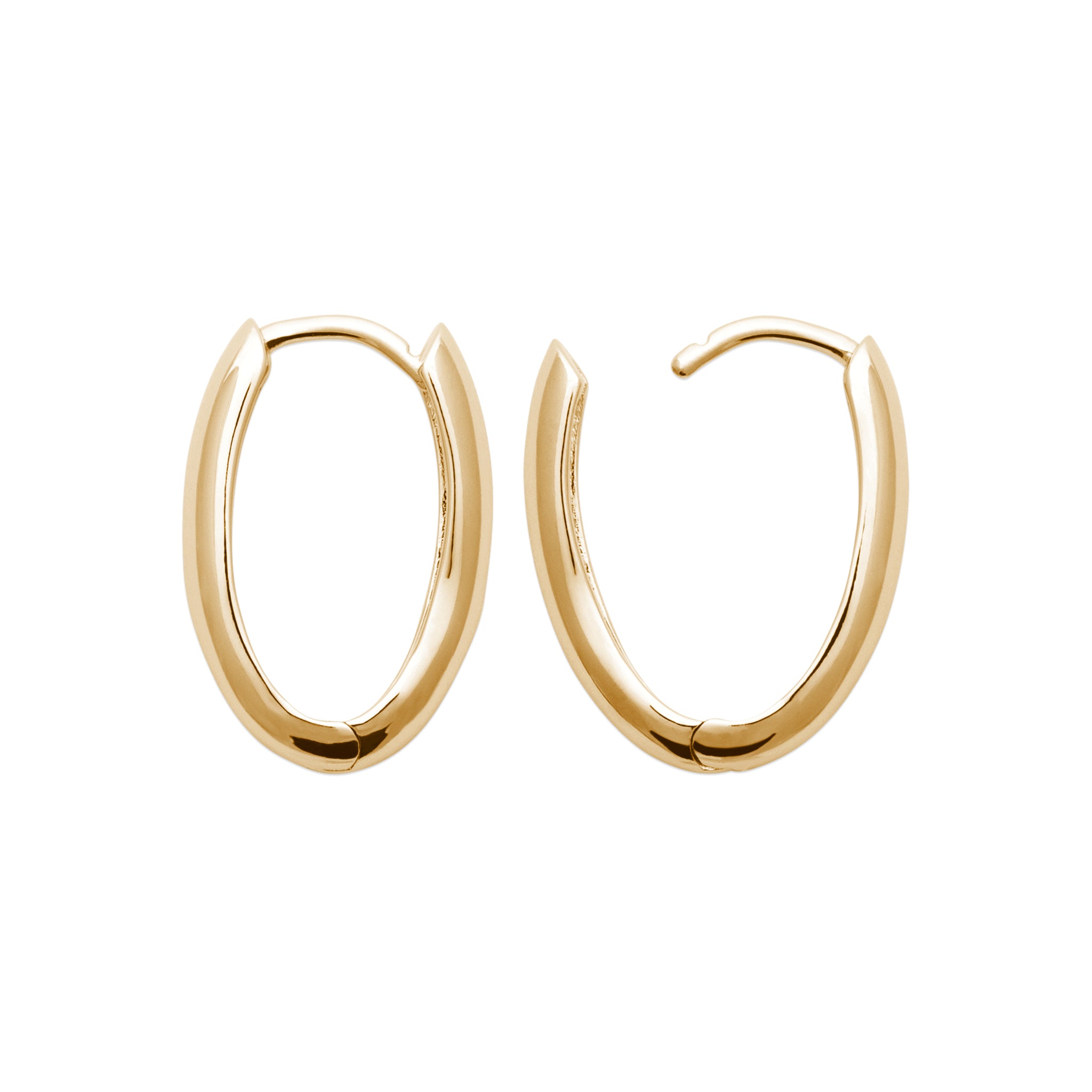 Oval Huggie Earrings