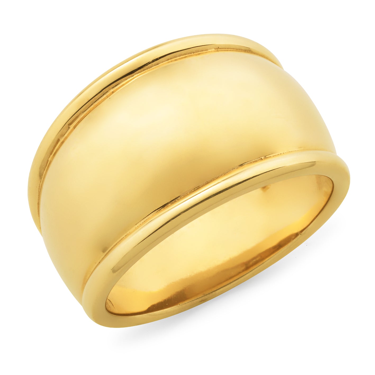 Yellow Gold Plain Dome Ring