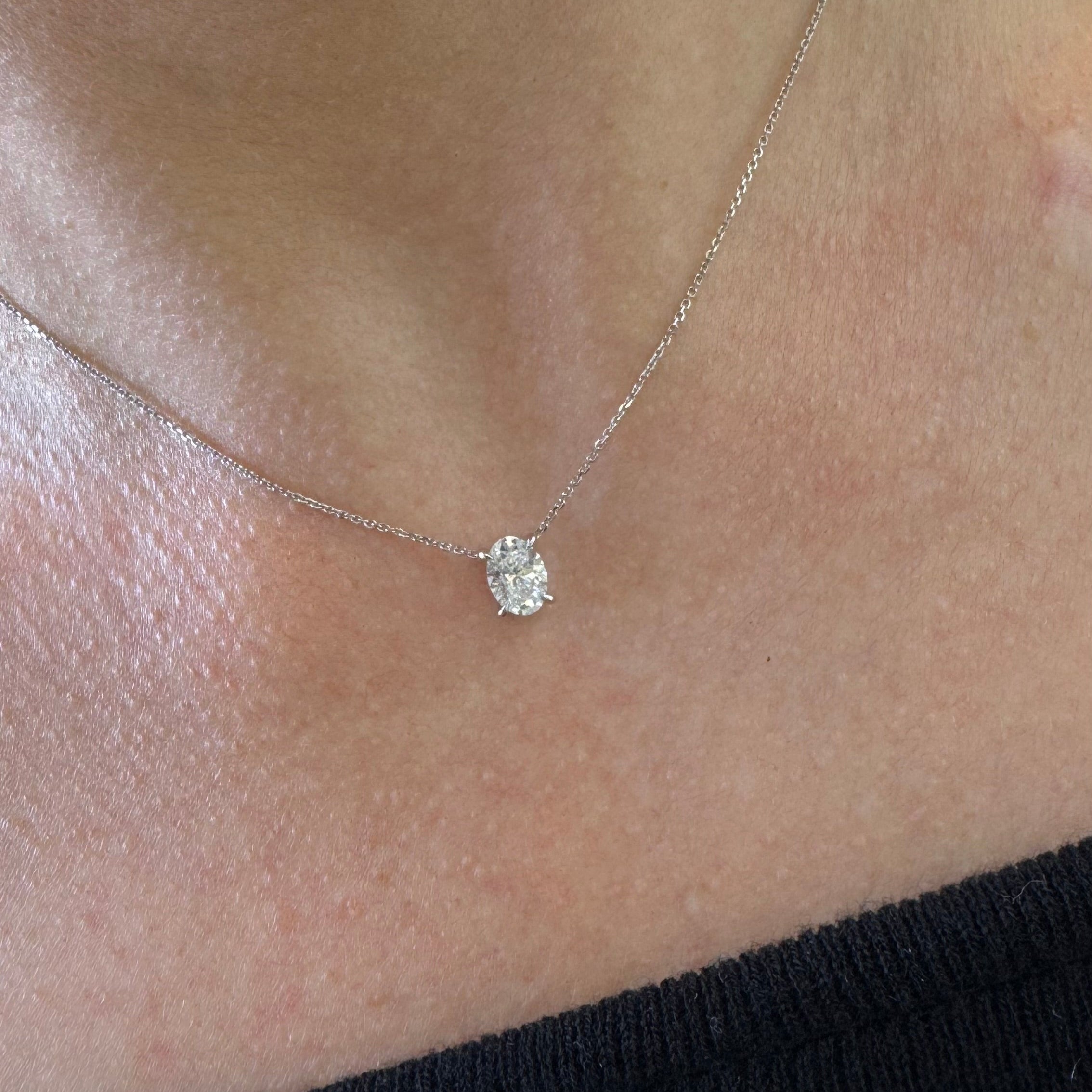 0.70ct Oval Diamond Pendant | R2W