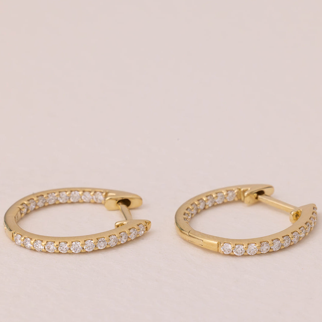 Inside Out Diamond Hoops