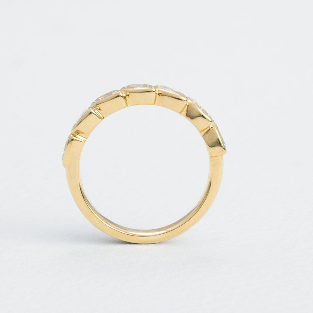 Ada east west pear diamond wedding ring in 18k gold, Matthews Jewellers Newcastle