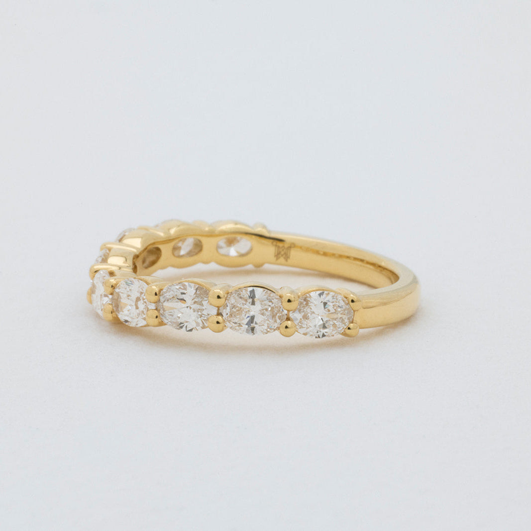 18K yellow gold Asa curved diamond wedding ring by Matthews Jewellers Newcastle