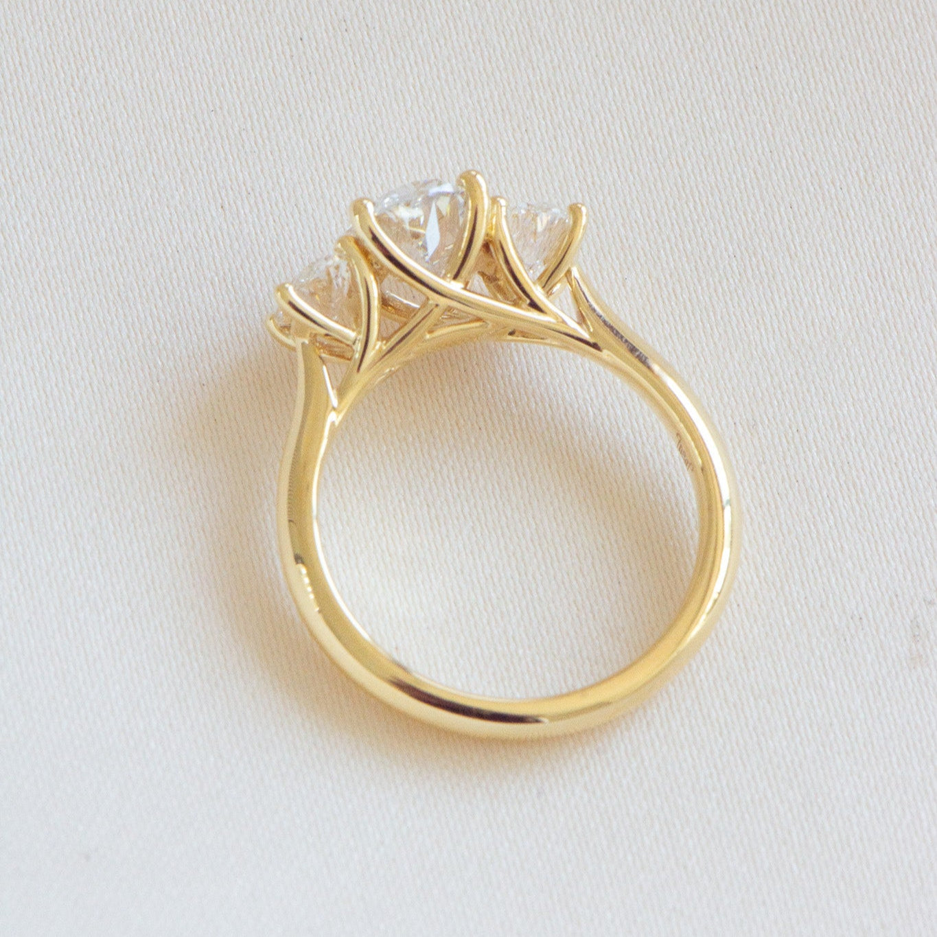 Mia | 2.46ct Three Stone Oval Engagement Ring