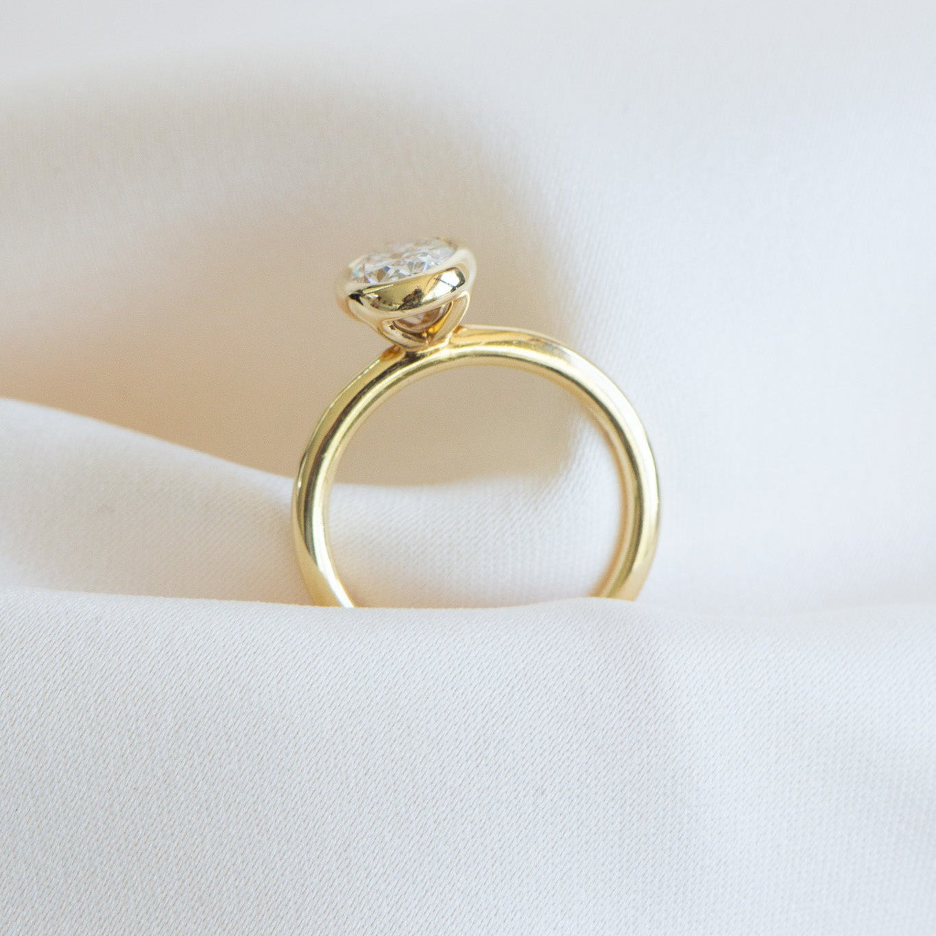 Helena | 1.56ct Bezel Oval Engagement Ring