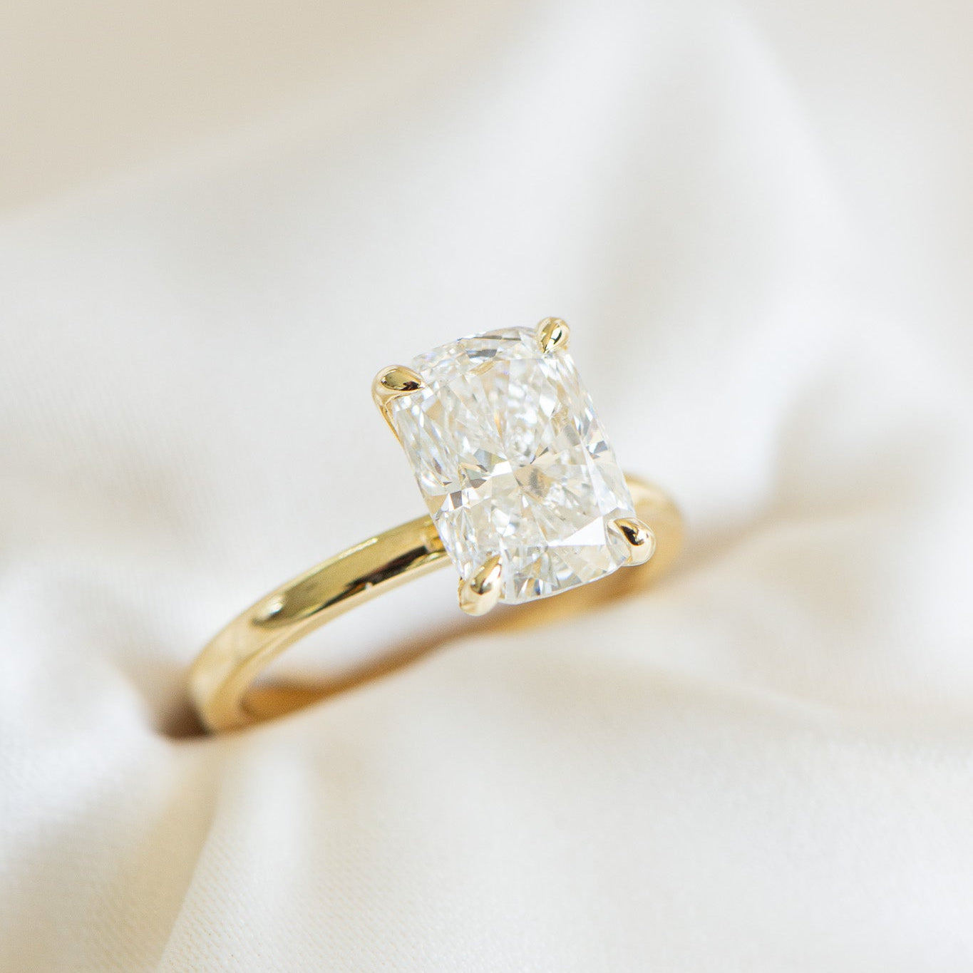 Elora | 3.10ct Elongated Cushion Engagement Ring