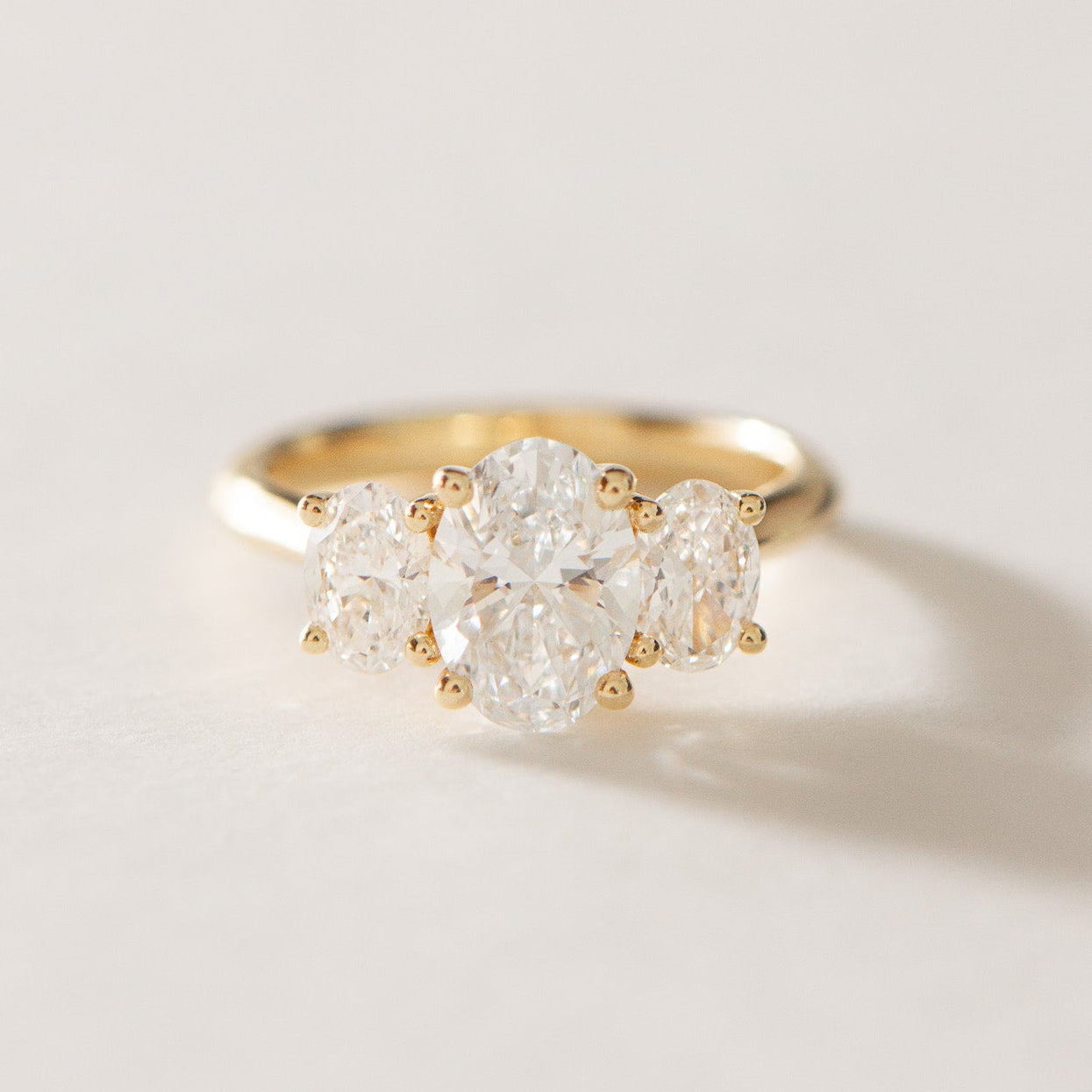 Mia | 2.46ct Three Stone Oval Engagement Ring