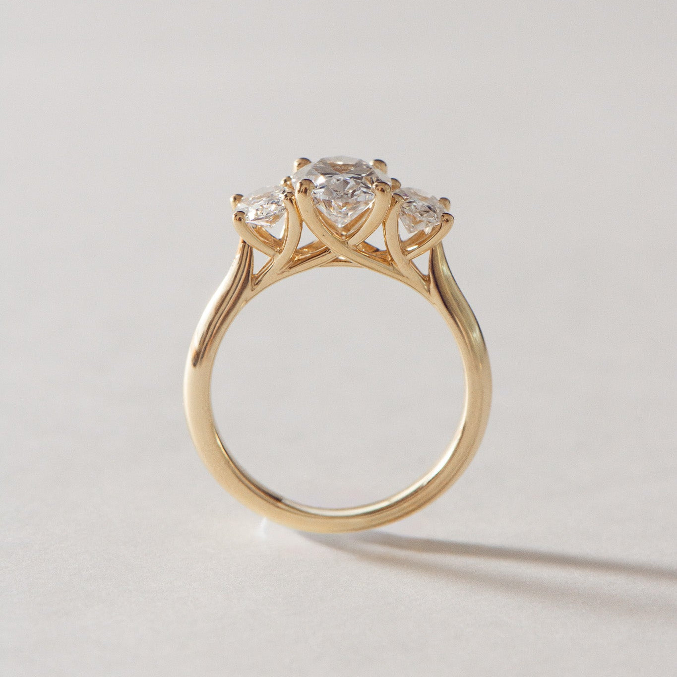 Mia | 2.46ct Three Stone Oval Engagement Ring