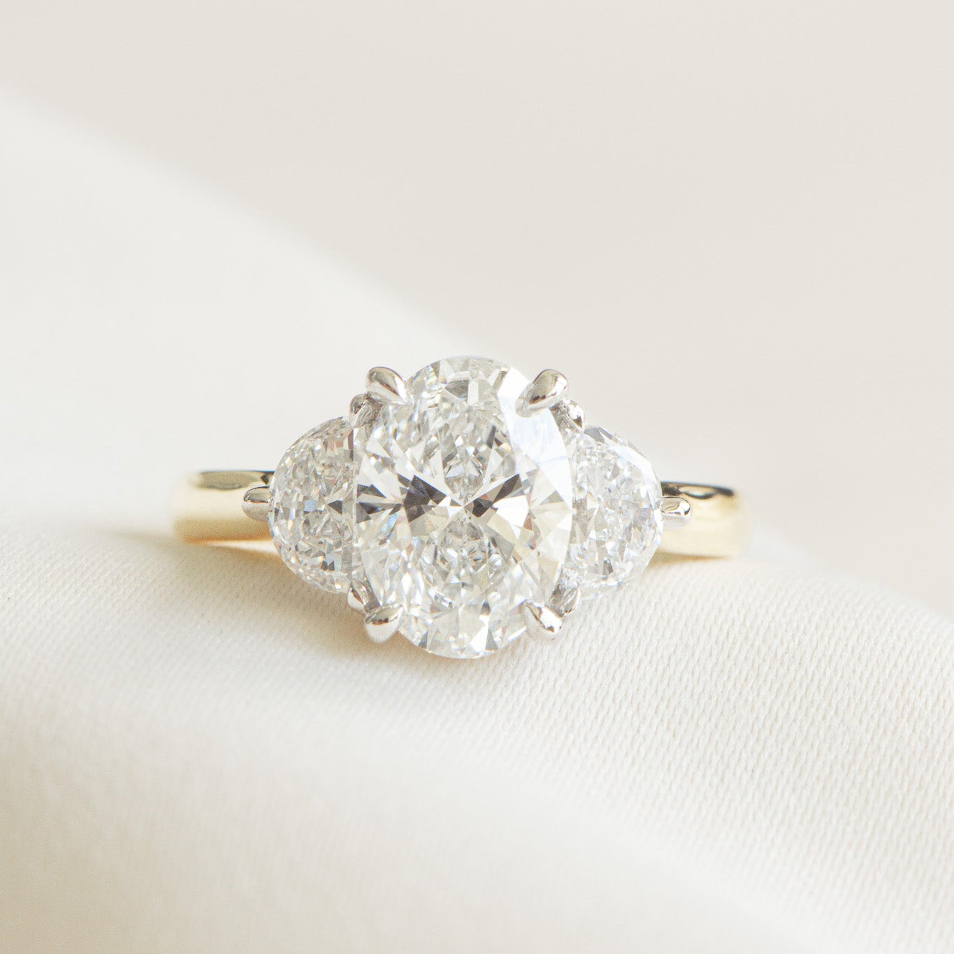 Lina | 2.6ct Lab Oval Diamond Engagement Ring – Front view, Matthews Jewellers Newcastle