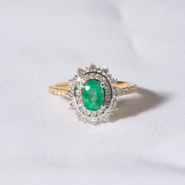 Emerald and Diamond Ring