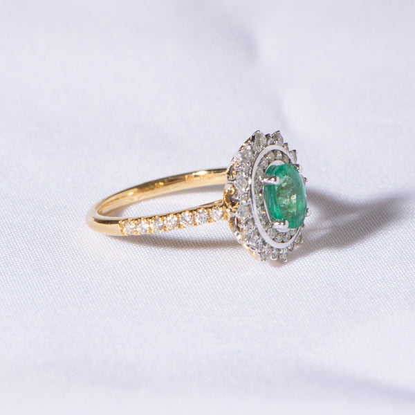 Emerald and Diamond Ring