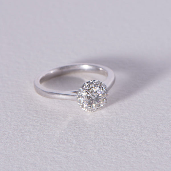 0.58ct Lab Diamond Ring with Halo
