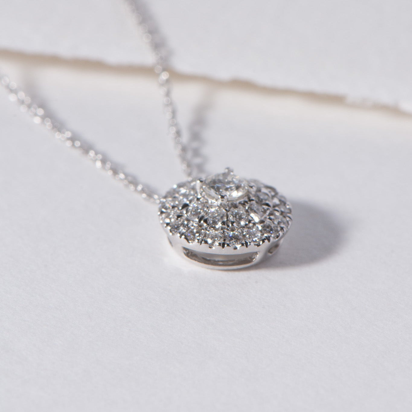 Argyle Double Halo Pendant with Chain