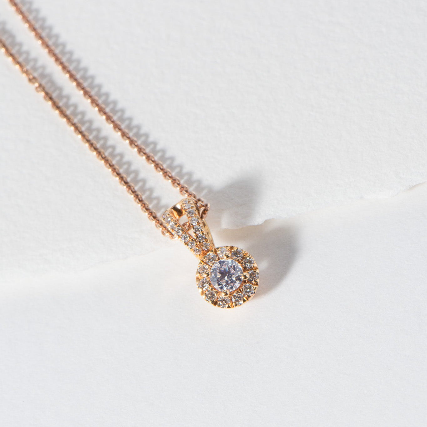 Australian Argyle Diamond Pendant with Halo