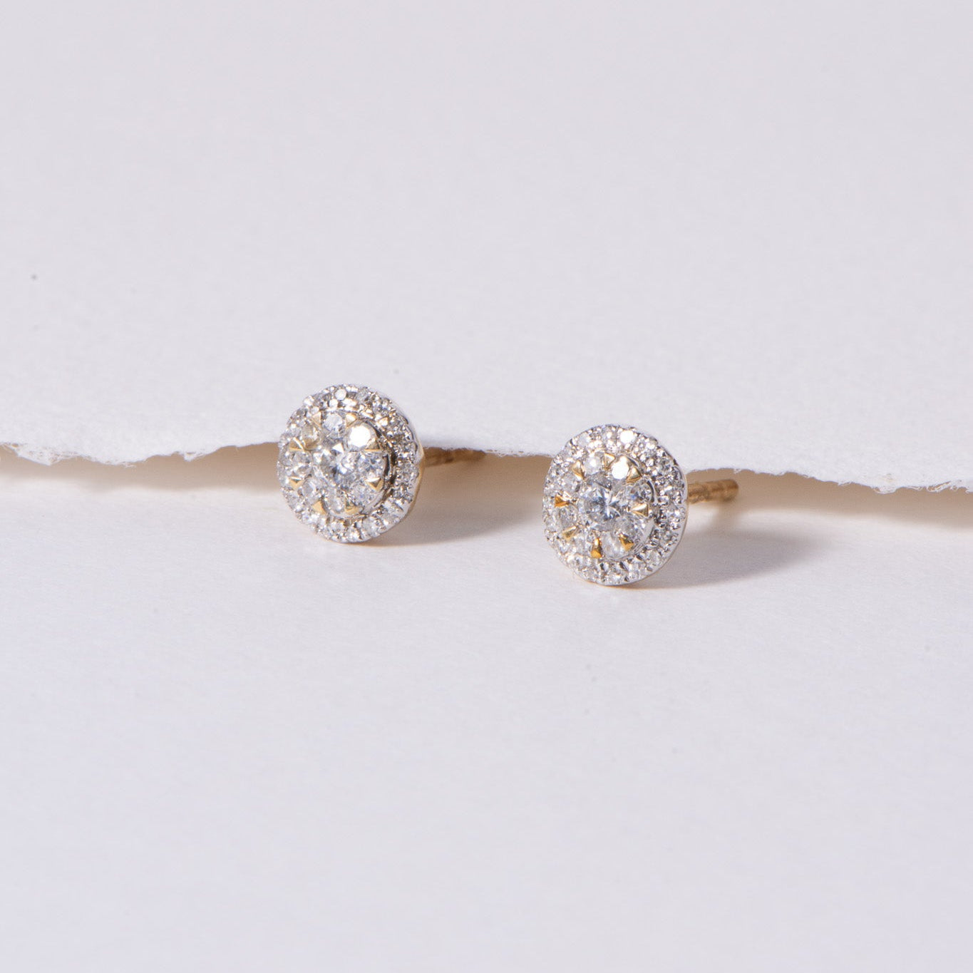 Natural Diamond Cluster Earrings