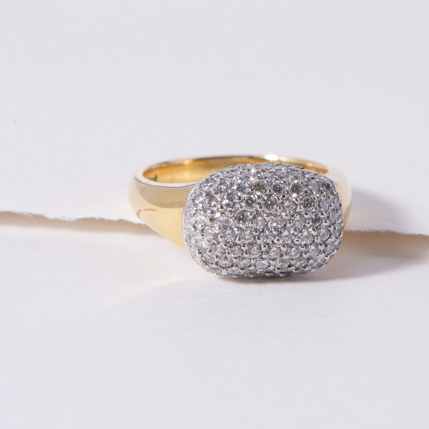 Diamond Pave Dome Ring