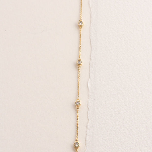 7 Round Diamond Station Bracelet