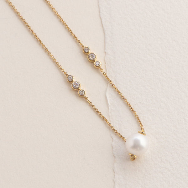 Pearl and Diamond Necklace