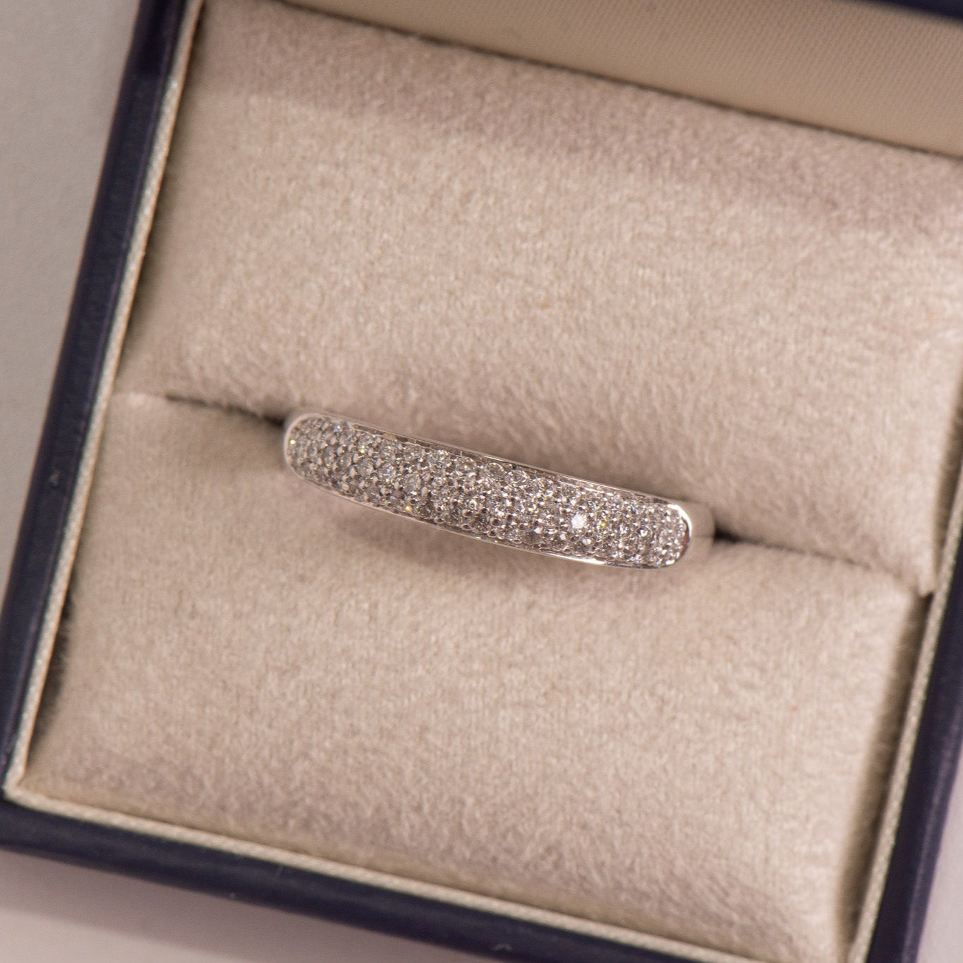 18k Pave Set Natural Diamond Ring