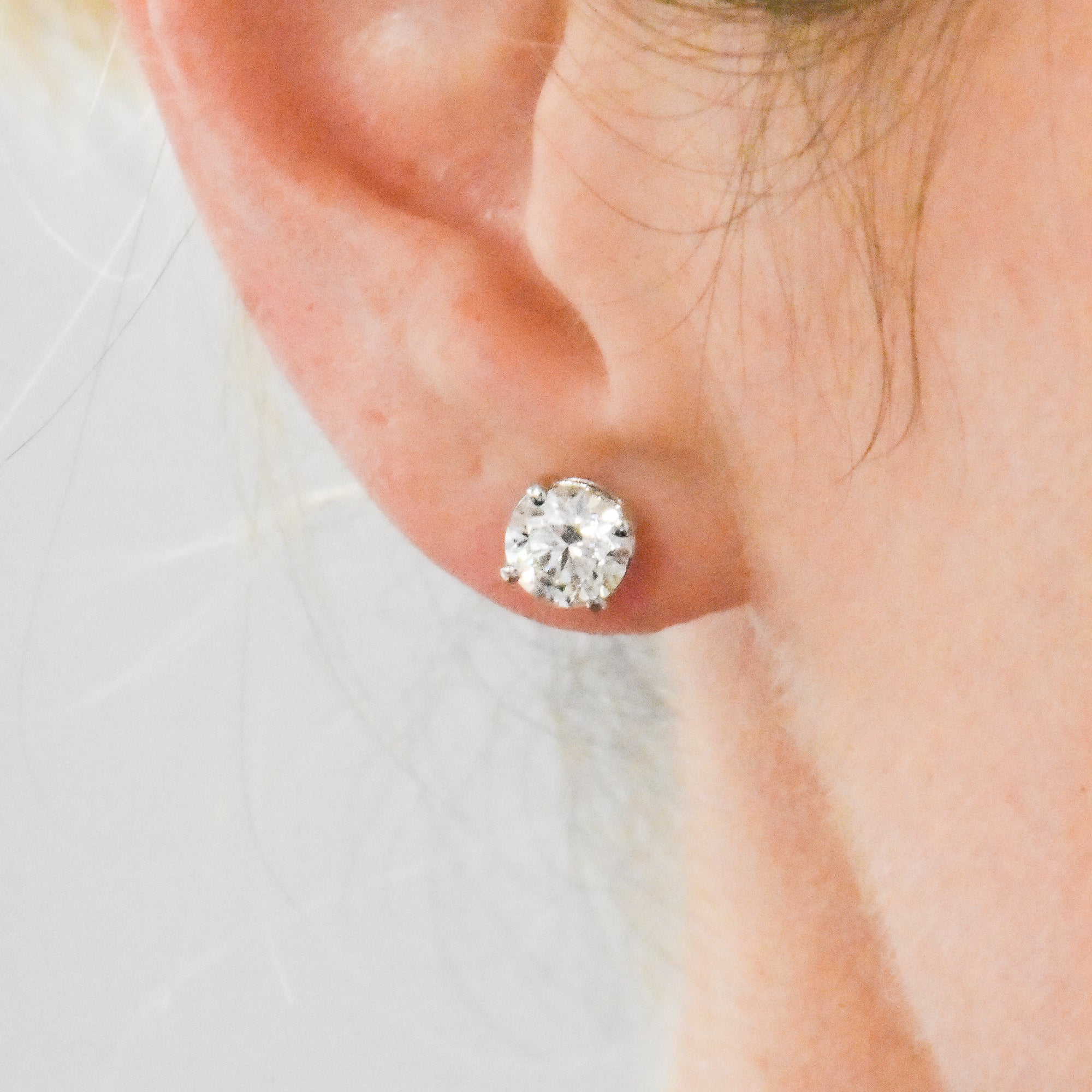 Exclusive Offer - Lab Created Round Diamond Stud Earrings