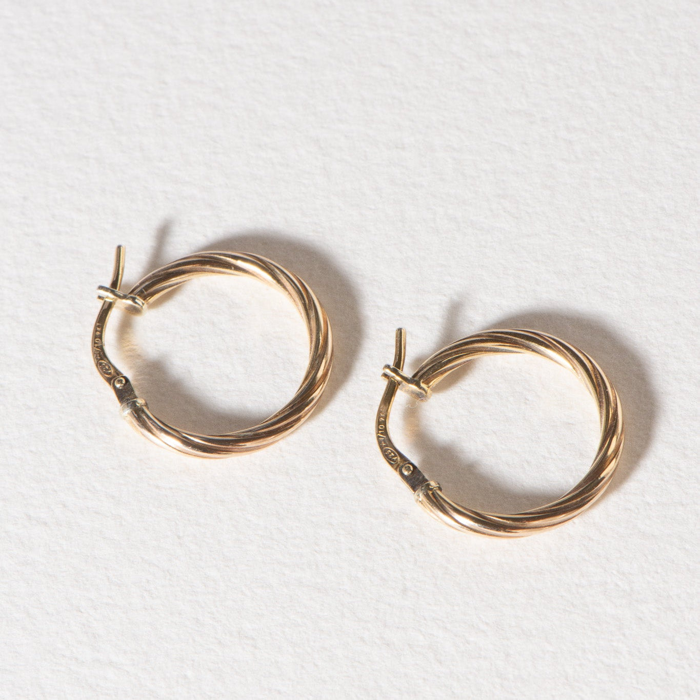 Gold Twist Hoop Earring