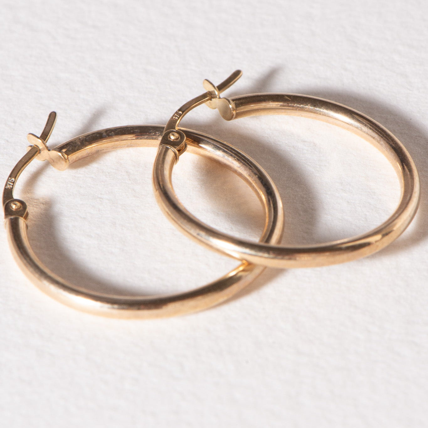 Gold Italian Hoop Earrings 23mm