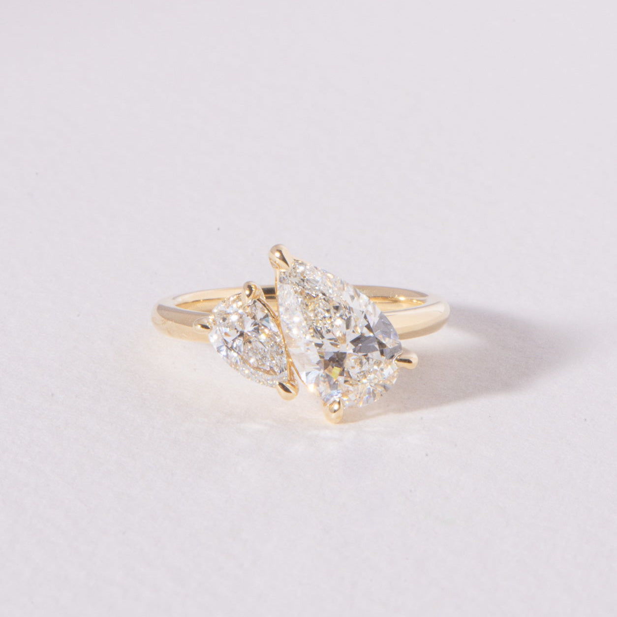 Carrie | 2.58ct Toi Et Moi Pear Engagement Ring