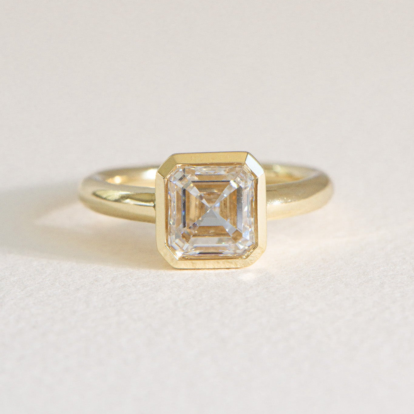 Clea | 3.01ct Asscher Cut Bezel Engagement Ring