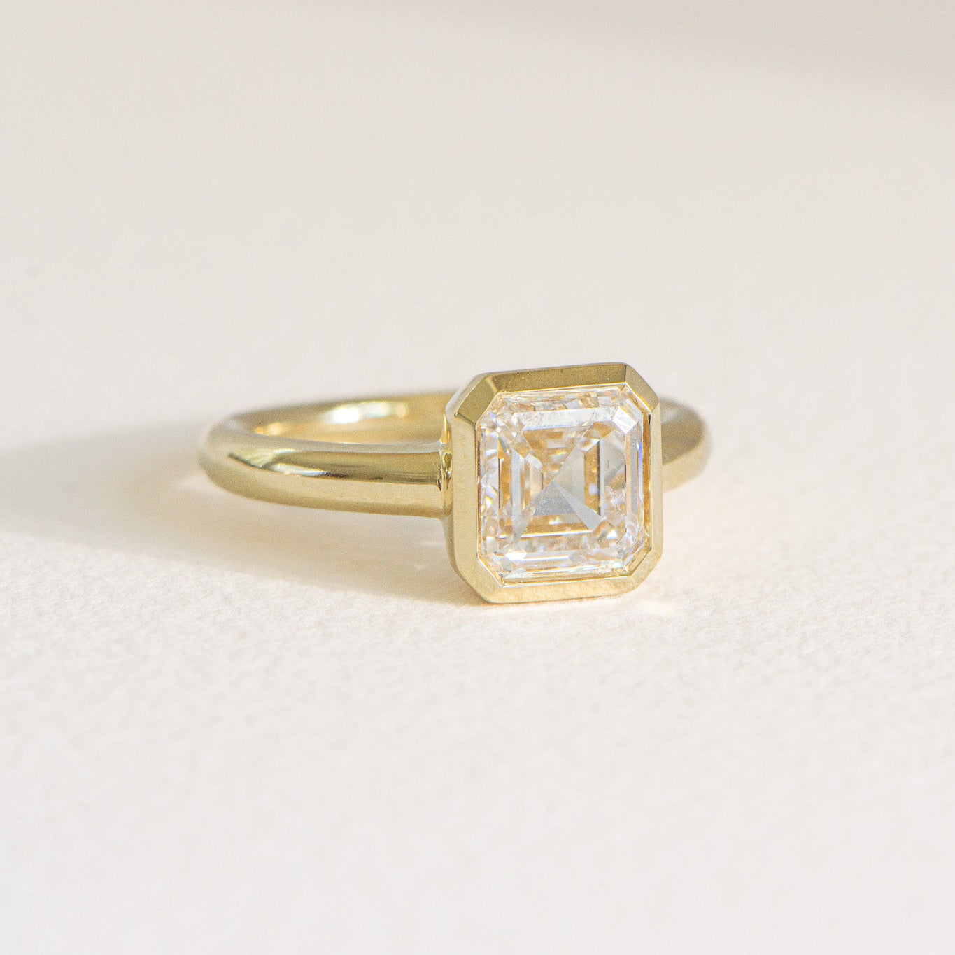 Clea | 3.01ct Asscher Cut Bezel Engagement Ring