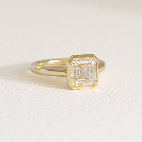 Clea | 3ct Asscher Cut Lab Diamond Engagement Ring