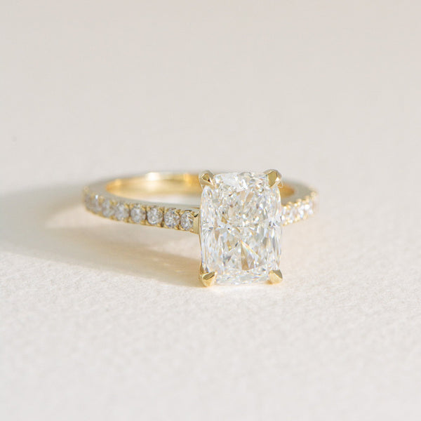 Elora | 3ct Elongated Cushion Lab Diamond Engagement Ring