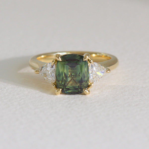 Sapphire Elodie | 2.6ct Elongated Cushion Australian Sapphire Engagement Ring