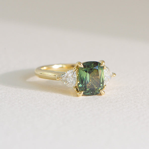 Sapphire Elodie | 2.6ct Elongated Cushion Australian Sapphire Engagement Ring