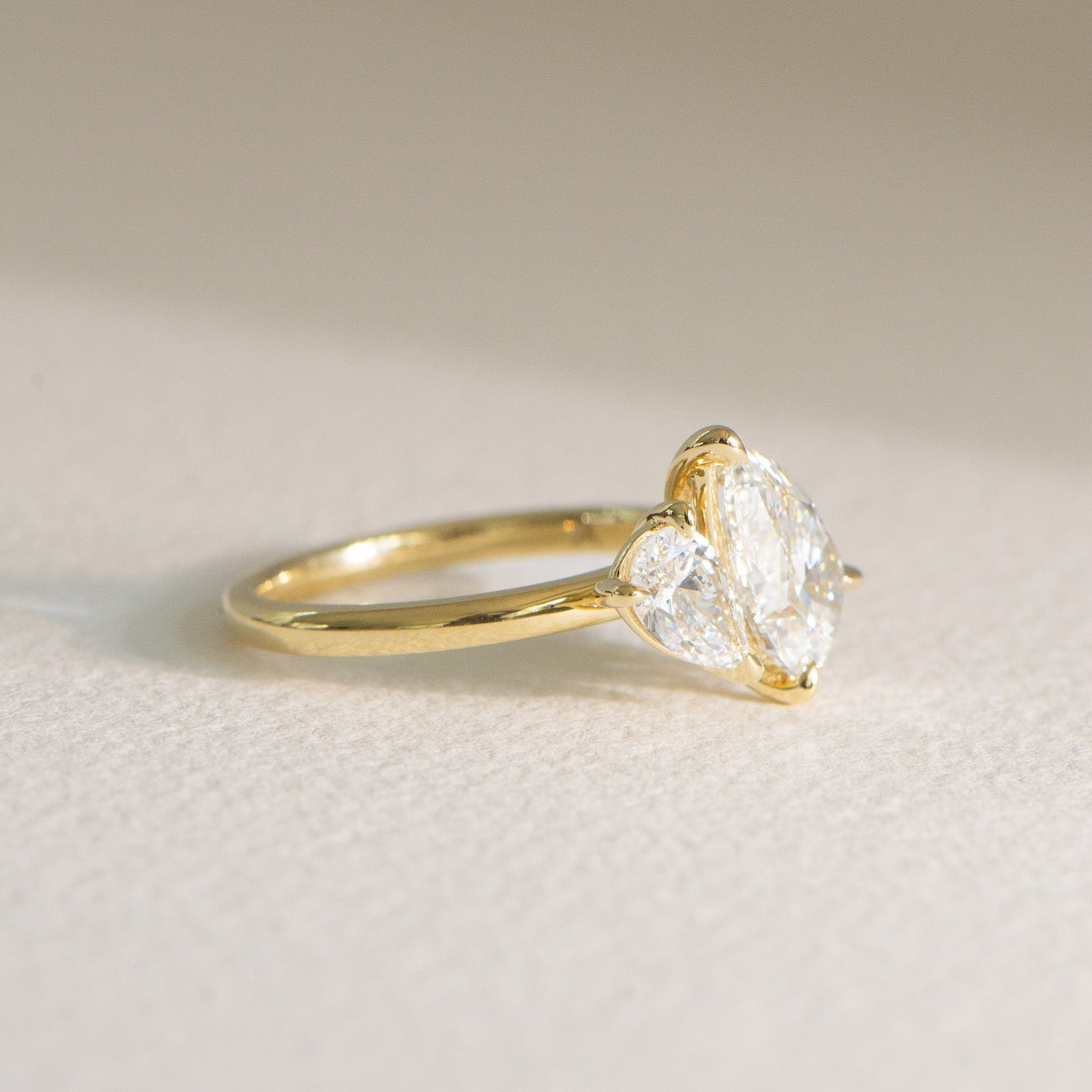 Carrie | 2.58ct Toi Et Moi Pear Engagement Ring