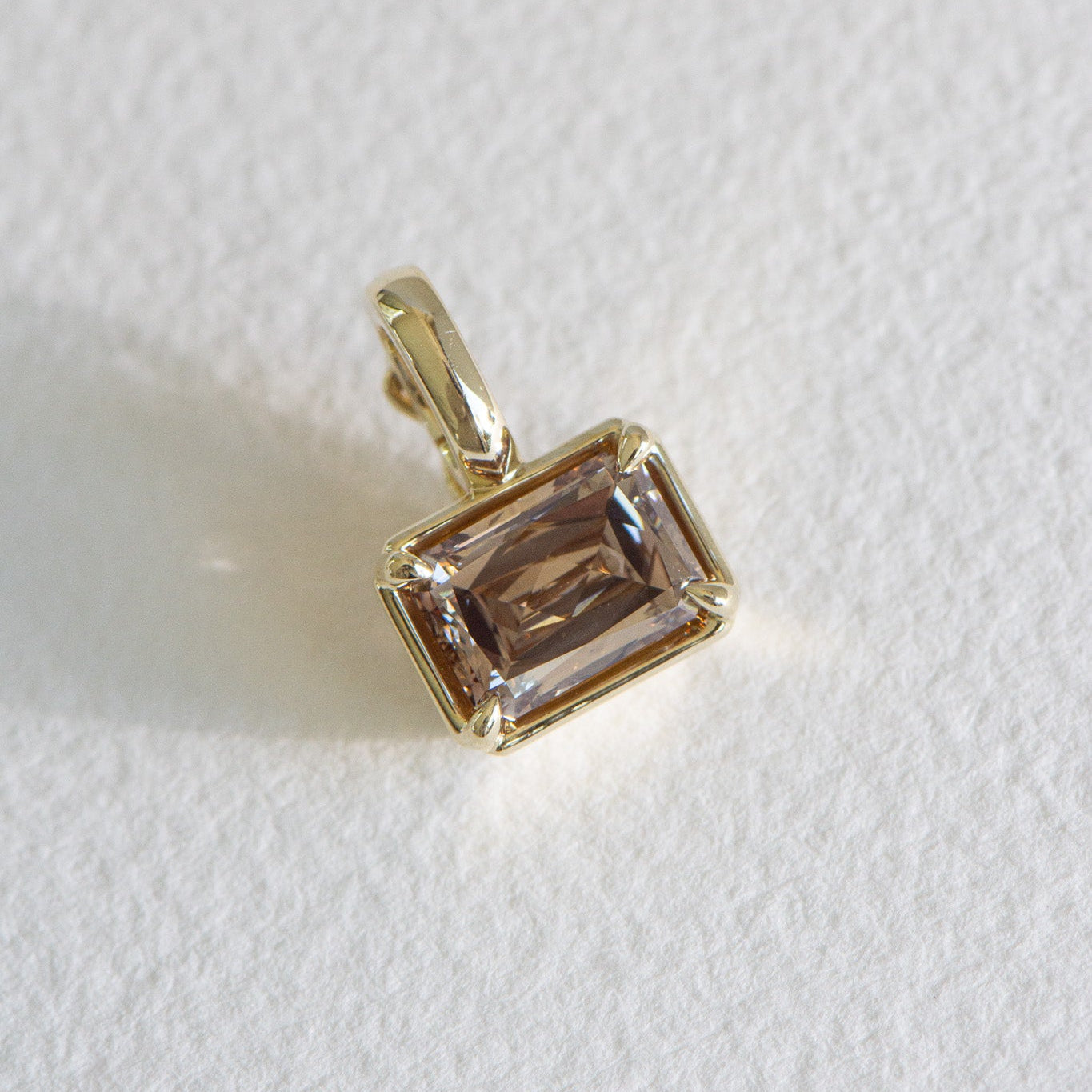 Allure Emerald Cut Champagne Diamond Enhancer | One of a Kind